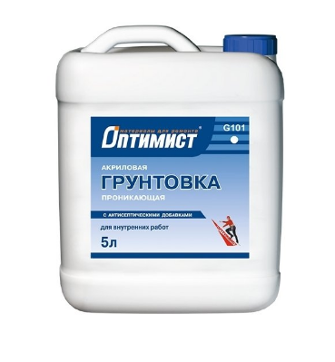 Грунтовка Оптимист G 101 для внутренних работ (5 л)
