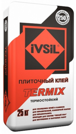 Термостойкий клей для печей и каминов IVSIL TERMIX / ИВСИЛ ТЕРМИКС (25 кг)