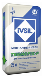 Клей для пенополистирола / пенопласта ИВСИЛ ТЕРМОФИКС-П / IVSIL TERMOFIX-P (25 кг)
