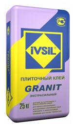 Клей для натурального камня и керамогранита IVSIL GRANIT / ИВСИЛ ГРАНИТ (25 кг)